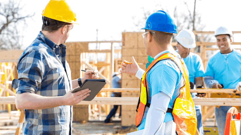 Appraiser conducting partial assessment for a home under construction