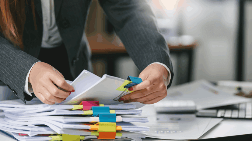 Tax consultant gathering required records for filing exemptions