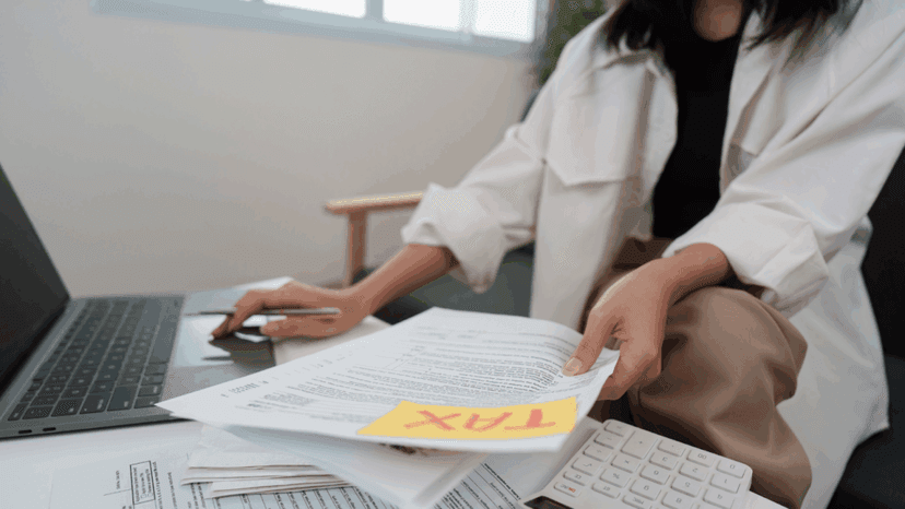 Tax adviser gathering necessary files to be submitted to the appraisal district