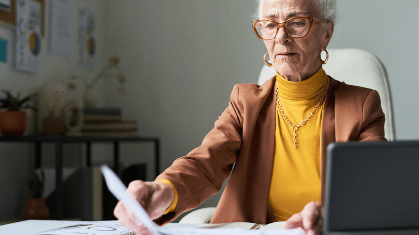 Senior gathering documents to avail tax exemptions