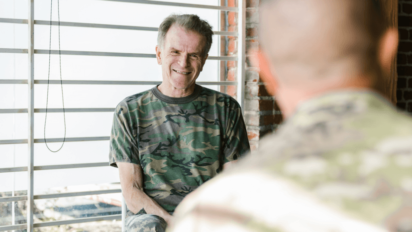 Military veteran learning about eligible property tax exemptions in Texas
