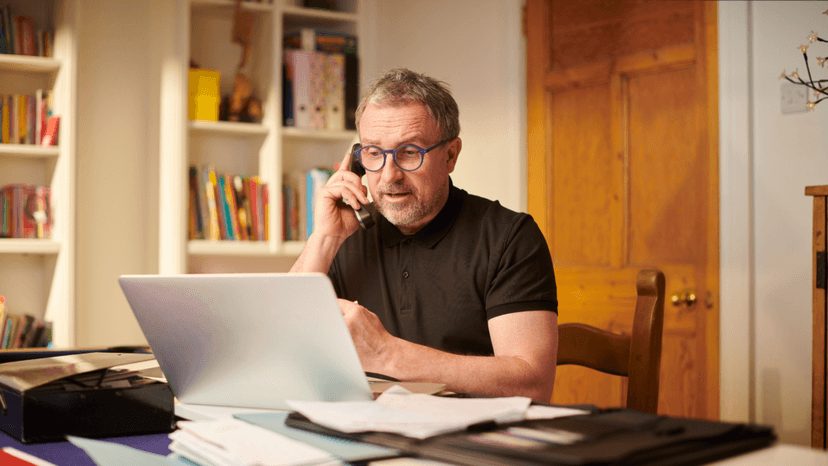 Man discussing his property valuation with an appraisal representative