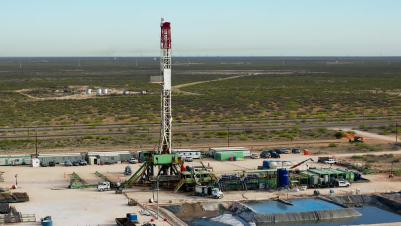 Oil drilling site reflecting Permian Basin energy activity impact